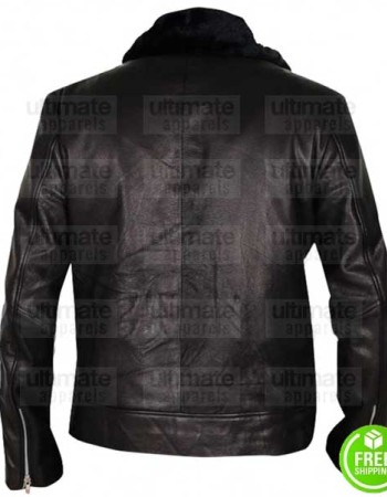 24 LEGACY ASHLEY THOMAS (ISAAC CARTER) FUR COLLAR LEATHER JACKET