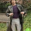 A PERFECT DAY FEDJA STUKAN (DAMIR) DISTRESSED LEATHER COAT