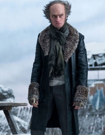 A SERIES OF UNFORTUNATE EVENTS NEIL PATRICK HARRIS BLACK FUR COLLAR COAT