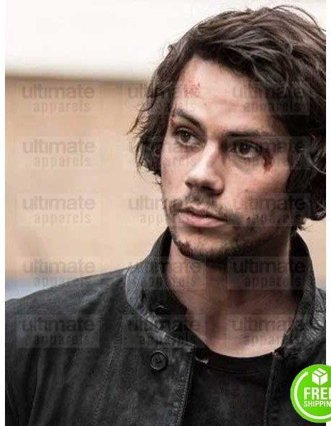 AMERICAN ASSASSIN DYLAN O'BRIEN (MITCH RAPP) BLACK LEATHER JACKET
