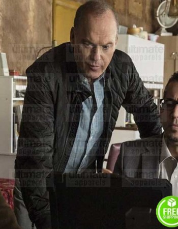 AMERICAN ASSASSIN MICHAEL KEATON (STAN HURLEY) BLACK STAIN JACKET