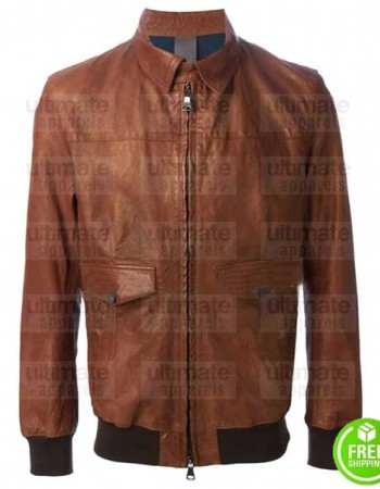 AMERICAN HORROR STORY WES BENTLY (JOHN LOWE) BOMBER LEATHER JACKET