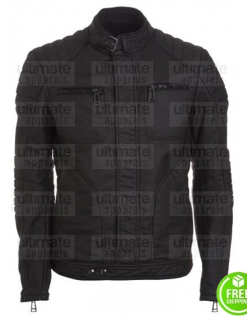 ARROW JOHN BARROWMAN (MALCOLM MERLYN) BLACK LEATHER JACKET