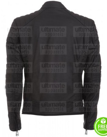 ARROW JOHN BARROWMAN (MALCOLM MERLYN) BLACK LEATHER JACKET