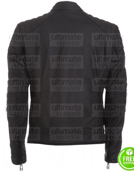 ARROW JOHN BARROWMAN (MALCOLM MERLYN) BLACK LEATHER JACKET