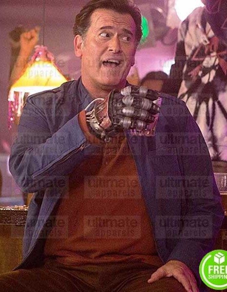 ASH VS EVIL DEAD BRUCE CAMPBELL (ASHLEY WILLIAMS) BLUE COTTON JACKET