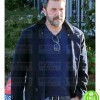 BEN AFFLECK BLUE WOOL COAT