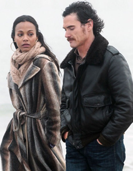 BLOOD TIES BILLY CRUDUP BOMBER FUR COLLAR JACKET