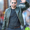 BRADLEY COOPER GREEN BOMBER LEATHER JACKET
