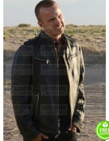 BREAKING BAD SEASON 5 AARON PAUL (JESSE PINKMAN) LEATHER JACKET