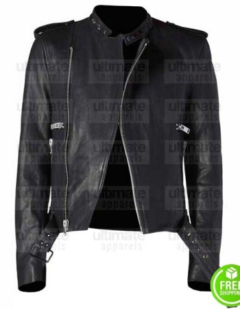 CLASSIC CAFE RACER BLACK LEATHER JACKET
