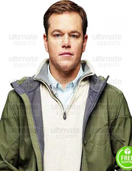 DOWNSIZING MATT DAMON (PAUL SAFRANEK) GREEN COTTON JACKET