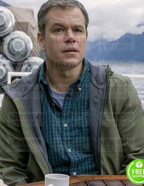 DOWNSIZING MATT DAMON (PAUL SAFRANEK) GREEN COTTON JACKET