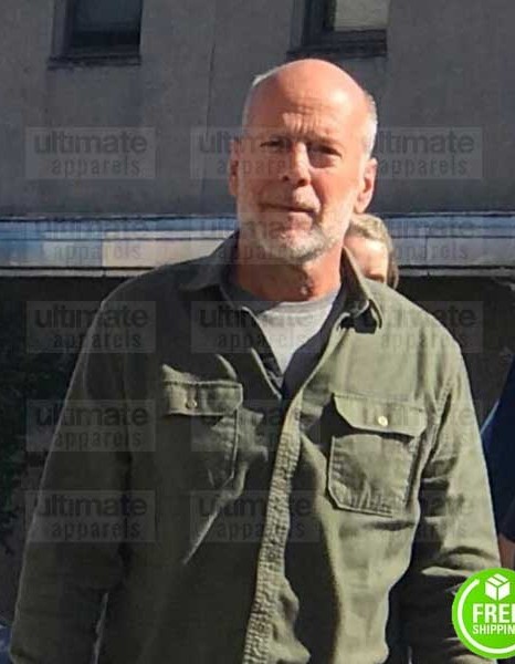 GLASS BRUCE WILLIS (DAVID DUNN) GREEN COTTON JACKET