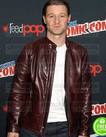 GOTHAM BEN MCKENZIE (JAMES GORDON) BROWN LEATHER JACKET