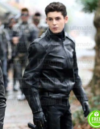 GOTHAM BRUCE WAYNE (DAVID MAZOUZ) BLACK LEATHER JACKET