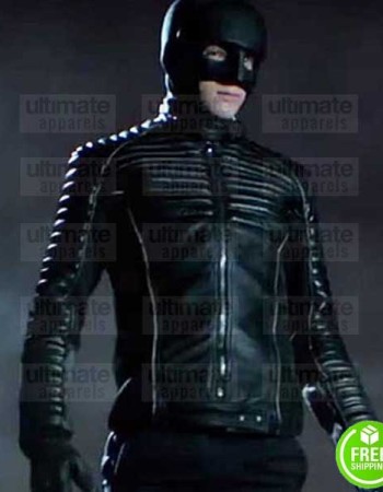 GOTHAM DAVID MAZOUZ (BRUCE WAYNE) BLACK LEATHER JACKET