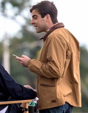 I AM MICHAEL ZACHARY QUINTO CAMEL BROWN JACKET