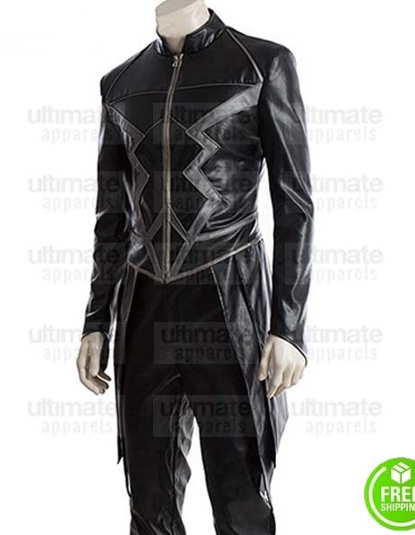 INHUMANS ANSON MOUNT (BLACK BOLT) LEATHER COAT