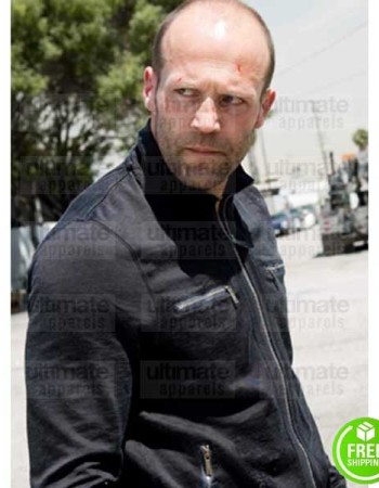 CRANK HIGHT VOLTAGE JASON STATHAM (CHEV CHELIOS) BLACK COTTON JACKET