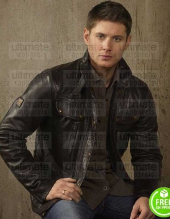 SUPERNATURAL DEAN WINCHESTER (JENSEN ACKLES) BROWN LEATHER JACKET
