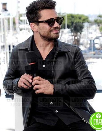 PREACHER DOMINIC COOPER (JESSE CUSTER) BLACK LEATHER JACKET