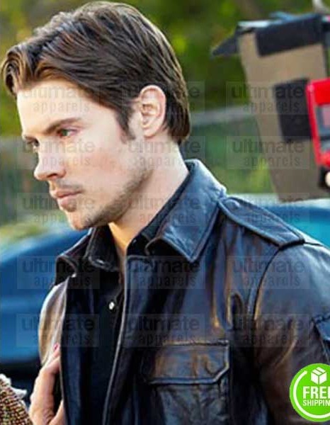 DALLAS JOSHUA HARRIS (CHRISTOPHER EWING) BLACK LEATHER JACKET