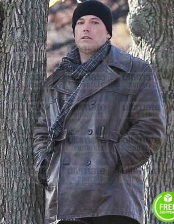 LIVE BY NIGHT BEN AFFLECK (JOE COUGHLIN) BROWN LEATHER JACKET