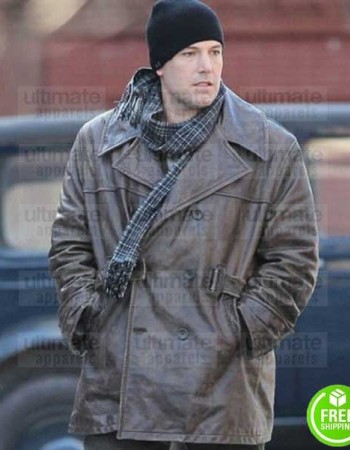 LIVE BY NIGHT BEN AFFLECK (JOE COUGHLIN) BROWN LEATHER JACKET