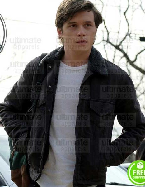 LOVE, SIMON NICK ROBINSON (SIMON) BLACK FUR COLLAR COTTON JACKET