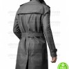 MEN'S BURBERRY STYLE TRENCH GREY COTTON COAT