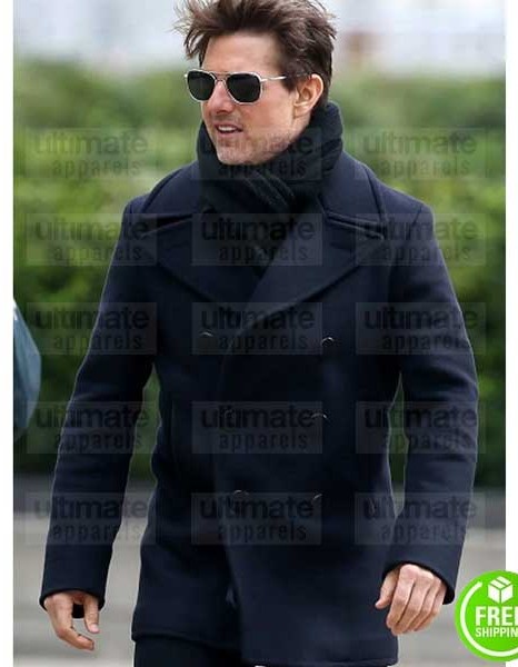 MISSION IMPOSSIBLE FALLOUT TOM CRUISE (ETHAN HUNT) BLACK WOOL COAT