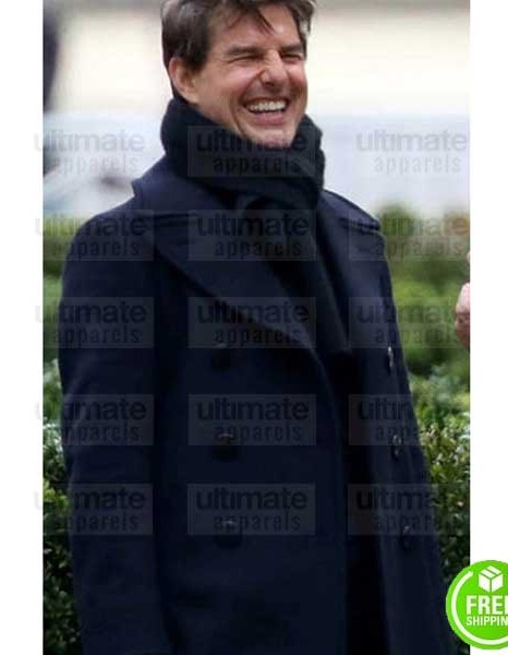 MISSION IMPOSSIBLE FALLOUT TOM CRUISE (ETHAN HUNT) BLACK WOOL COAT