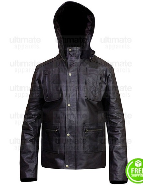 DETROIT BECOME HUMAN BRYAN DECHART BROWN HOODIE LEATHER JACKET