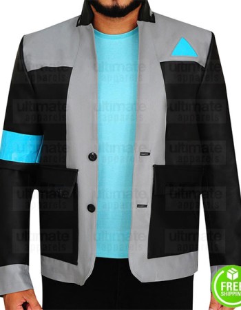 Detroit Become Human Android RK800 Connor Leather Costume Jacket