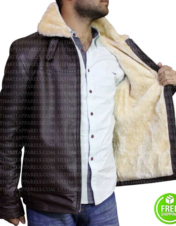 B3 RAF BROWN SHEARLING LEATHER JACKET