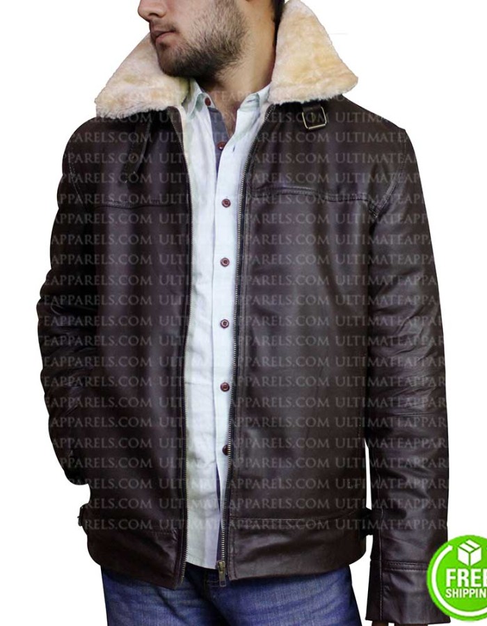 B3 RAF BROWN SHEARLING LEATHER JACKET