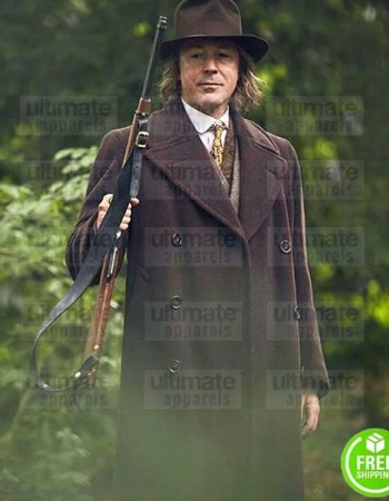 PEAKY BLINDERS AIDAN GILLEN (ABERAMA GOLD) BROWN WOOL COAT