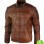MEN'S QUILTED VINTAGE BROWN LEATHER JACKET