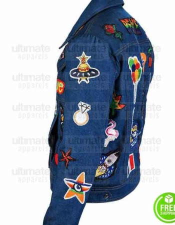 ROCKETMAN TARON EGERTON (ELTON JOHN) BLUE DENIM JACKET