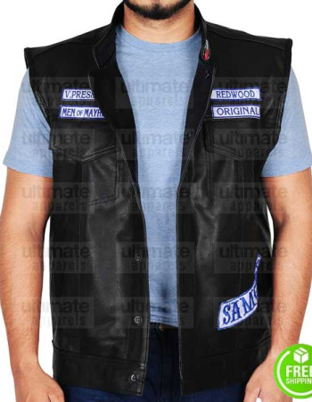Sons of Anarchy Charlie Hunnam Jax Teller Leather Vest