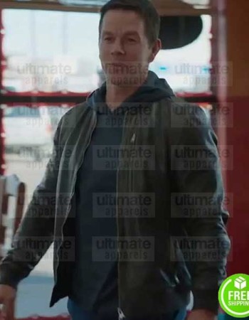 SPENSER CONFIDENTIAL MARK WAHLBERG (SPENSER) BROWN LEATHER JACKET