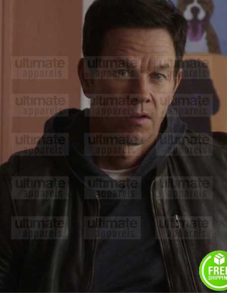 SPENSER CONFIDENTIAL MARK WAHLBERG (SPENSER) BROWN LEATHER JACKET