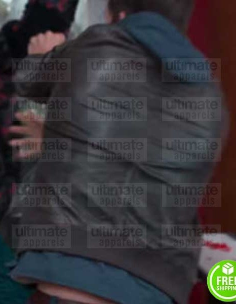SPENSER CONFIDENTIAL MARK WAHLBERG (SPENSER) BROWN LEATHER JACKET
