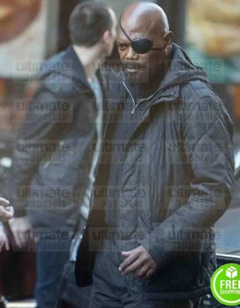 SPIDER-MAN FAR FROM HOME SAMUEL L. JACKSON (NICK FURY) BLACK COTTON JACKET