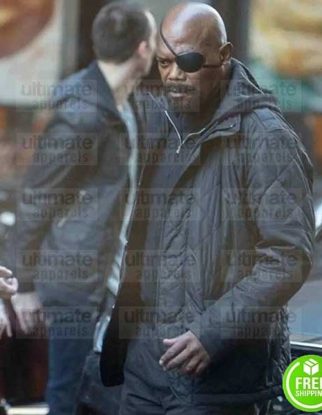 SPIDER-MAN FAR FROM HOME SAMUEL L. JACKSON (NICK FURY) BLACK COTTON JACKET