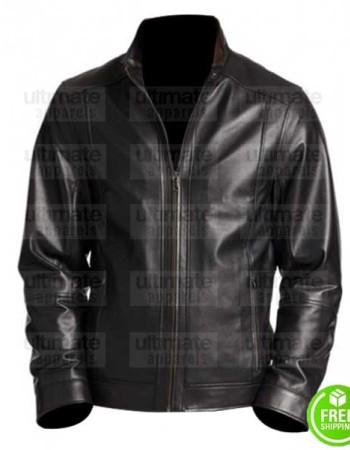 SUICIDE SQUAD JOEL KINNAMAN (RICK FLAG) BLACK LEATHER JACKET