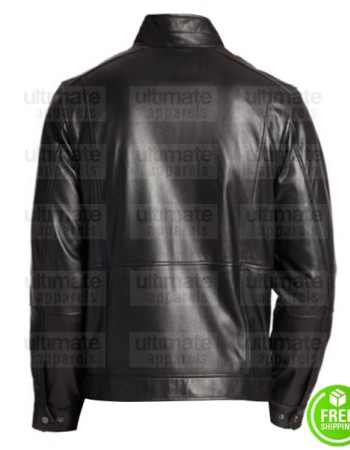 SUICIDE SQUAD JOEL KINNAMAN (RICK FLAG) BLACK LEATHER JACKET