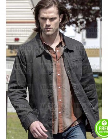 SUPERNATURAL JARED PADALECKI (SAM WINCHESTER) BLACK COTTON JACKET