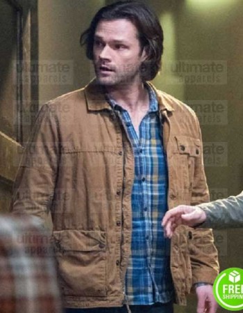 SUPERNATURAL JARED PADALECKI (SAM WINCHESTER) BROWN COTTON JACKET